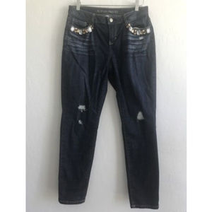 Boston Proper Embellished Jewel Skinny Jeans